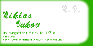 miklos vukov business card